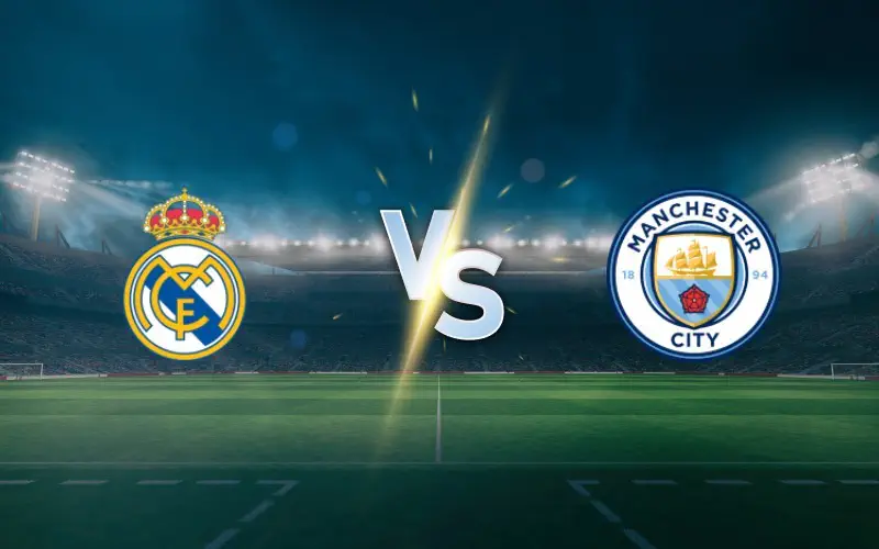Real Madrid vs Manchester City tactics graphic for Champions League preview