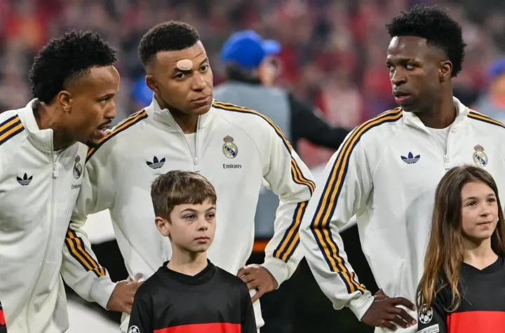 Three Real Madrid players stand before a match as the club faces growing scrutiny over its injury crisis.