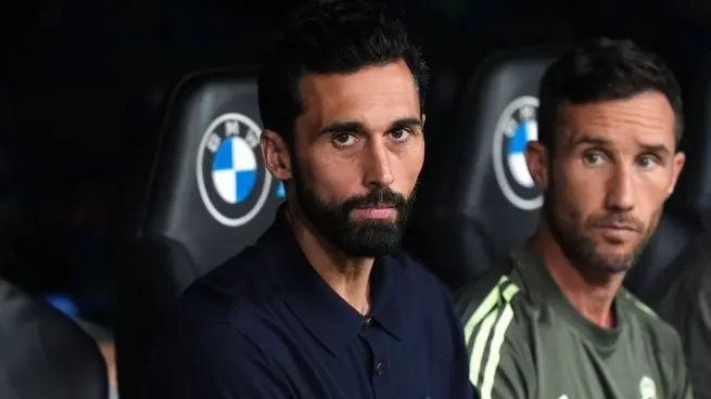 Real Madrid bench scene during the Oviedo match as Arbeloa denies Mbappe claim becomes a major post-match talking point
