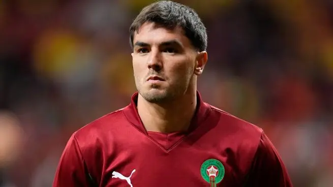 Brahim Diaz Morocco World Cup image showing the Real Madrid attacker in Morocco colors ahead of the tournament