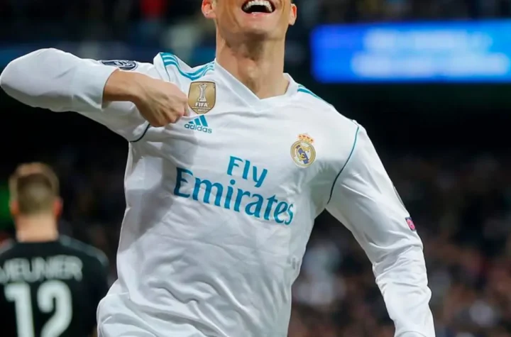“Cristiano Ronaldo sixth World Cup” is official as the Real Madrid legend celebrates in his iconic white kit.