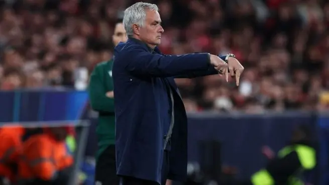 José Mourinho Real Madrid return story image showing a coach gesturing on the touchline during a match