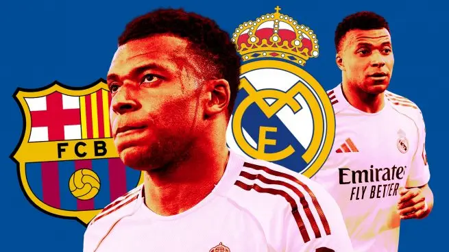 Kylian Mbappe misses El Clasico graphic ahead of Real Madrid’s massive Barcelona test