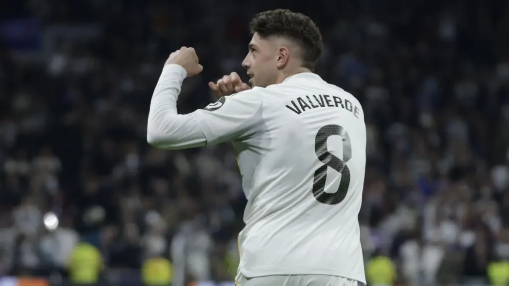 Valverde Tchouameni fight update as Federico Valverde reacts during a Real Madrid match