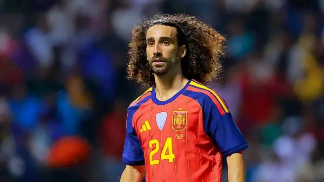 Footballer in Spain national team kit during a match