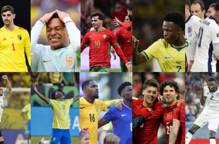 Real Madrid players at 2026 World Cup collage showing multiple players in their national team kits