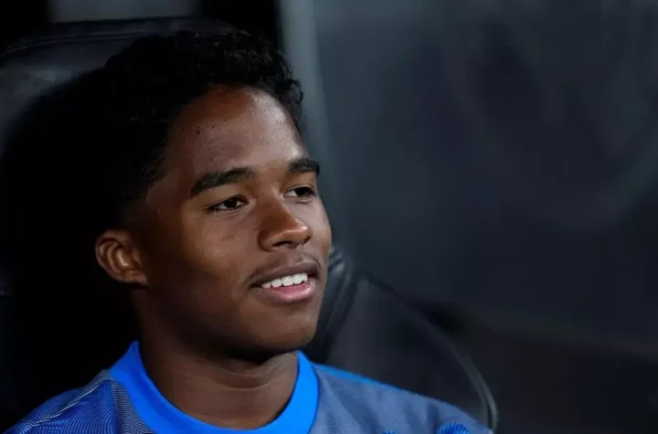 Endrick Real Madrid future featured image showing a young footballer seated during a preseason moment