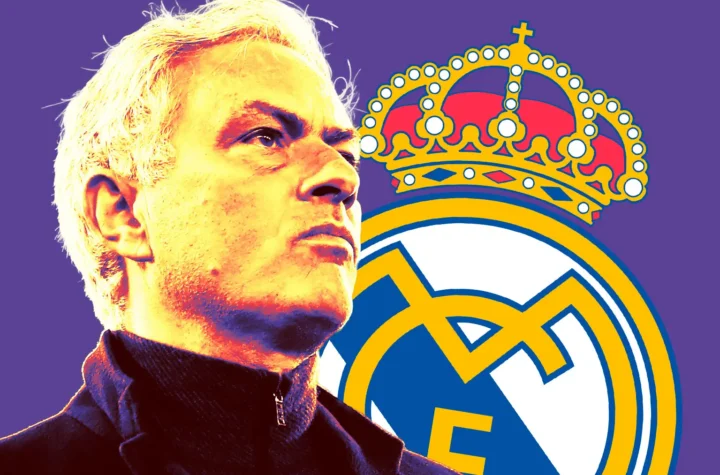 Jose Mourinho Real Madrid rules featured image showing the Real Madrid coach in front of the club crest