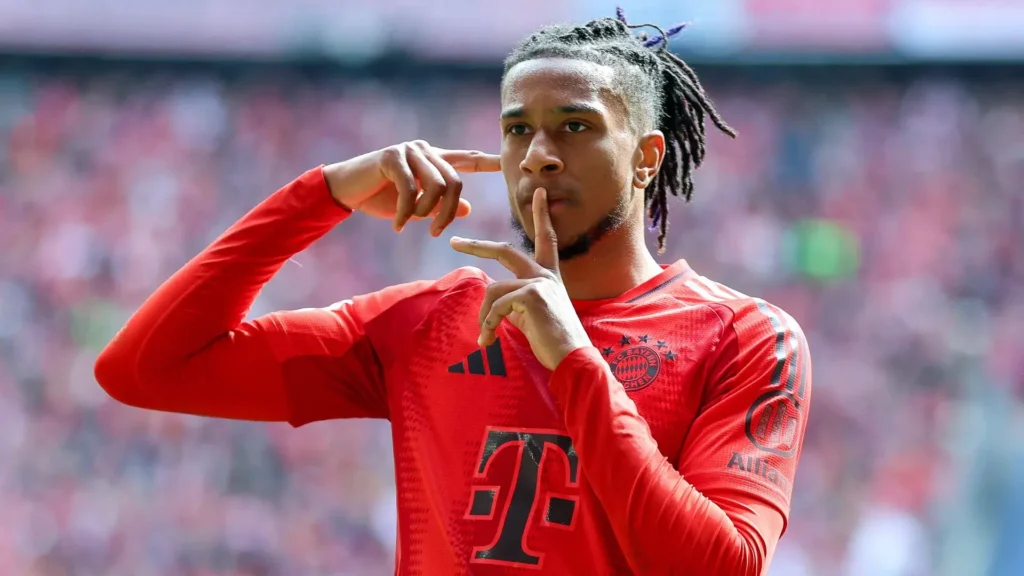 Michael Olise Real Madrid transfer featured image showing the Bayern Munich winger during a transfer-linked moment