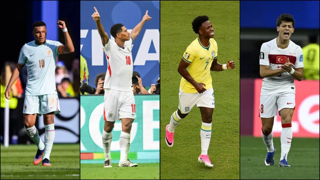 Real Madrid World Cup goals record image showing a four-player World Cup collage tied to the club’s historic scoring mark