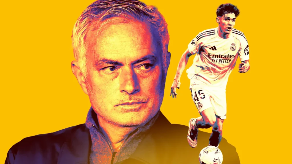 Thiago Pitarch Real Madrid future graphic showing Jose Mourinho and the young Real Madrid midfielder