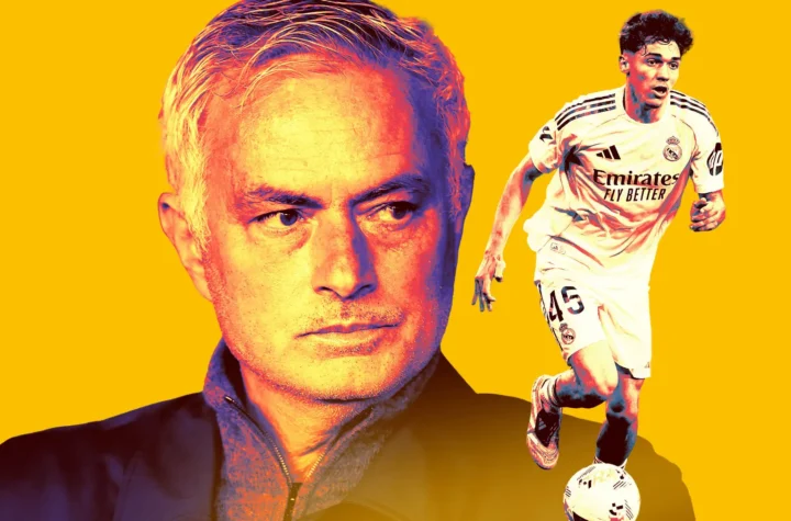 Thiago Pitarch Real Madrid future graphic showing Jose Mourinho and the young Real Madrid midfielder