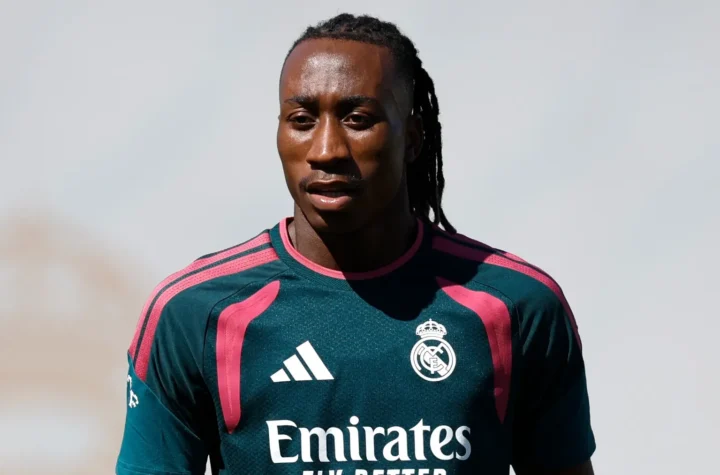 Real Madrid player pictured in training for coverage of the Yan Diomande Real Madrid debut ahead of his first appearance.