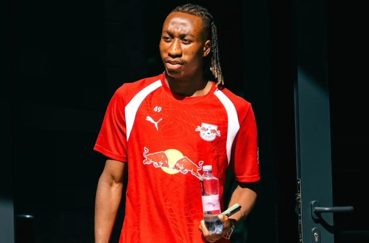 RB Leipzig winger arrives for training as speculation continues over the Yan Diomande Real Madrid transfer.